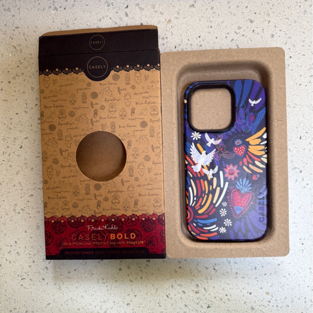 Casely BOLD Frida Kahlo Case for iPhone 14 Pro.